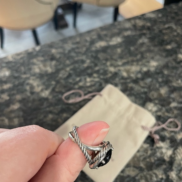 Authentic David Yurman Black Onyx Infinity Ring - Picture 3 of 10